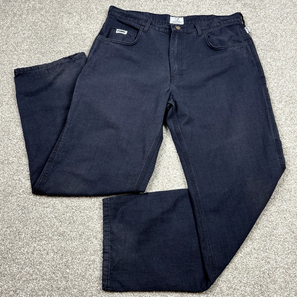 Tyndale FR Pants Men's‎ 38x32 Navy Flame Resistant Workwear Made USA